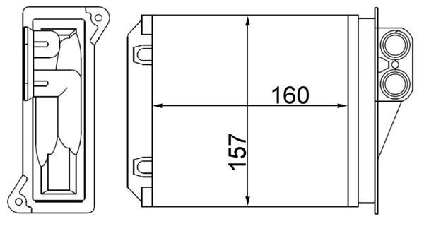 Теплообмінник, система опалення салону, Crafter 2.0D-2.5D 06-16, Mahle AH168000S