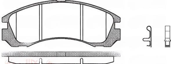 Комплект гальмівних накладок, дискове гальмо, Remsa 0354.32