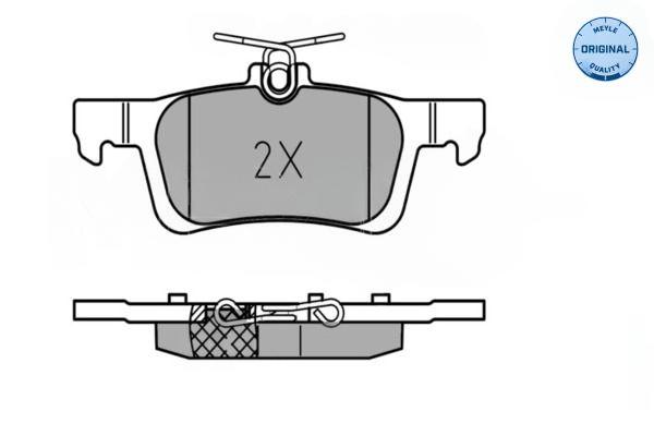 Комплект гальмівних накладок, дискове гальмо, Meyle 0252584116