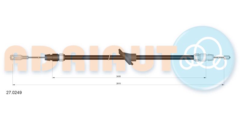 Тросовий привод, стоянкове гальмо, Adriauto 27.0249