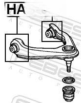 Опора, важіль підвіски, Febest HAB-020