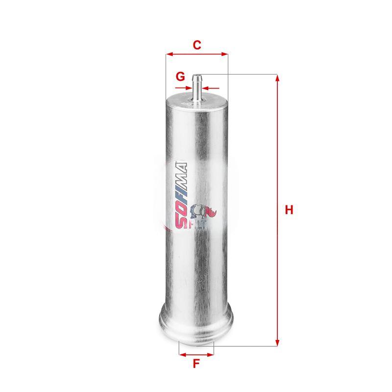 Фільтр палива, фільтрувальний елемент, BMW 5 (E60/F10/F11) 2.0-3.0D 04-/X5(F15/F85) 2.0-3.0 D 13-, Sofima S1851B