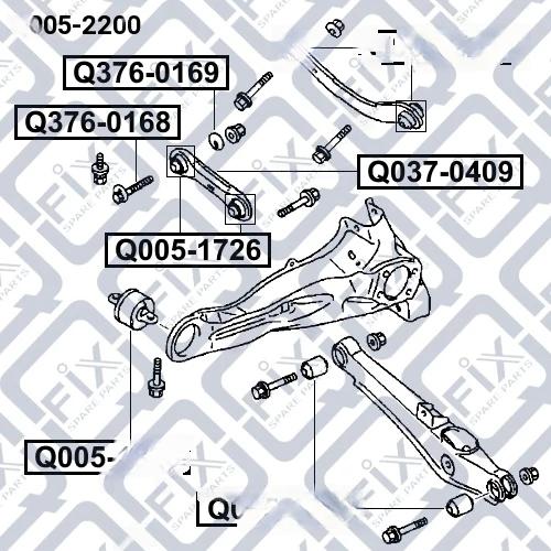 Сайлентблок задньої тяги, Q-Fix Q0052200