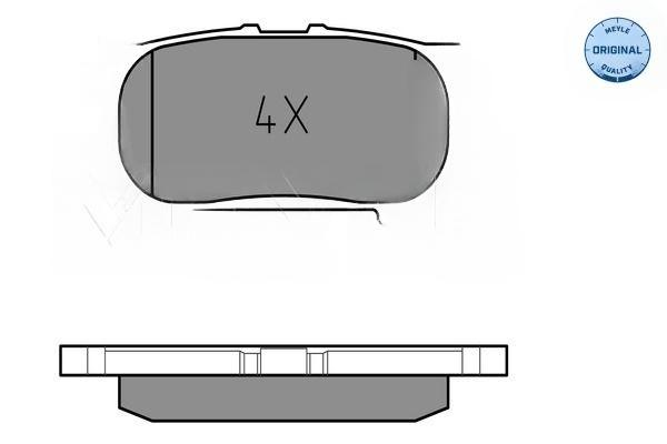 Комплект гальмівних накладок, дискове гальмо, Meyle 0252396715