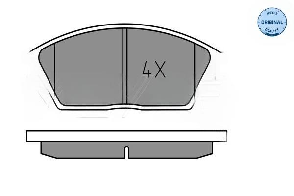 Комплект гальмівних накладок, дискове гальмо, Meyle 0252101214