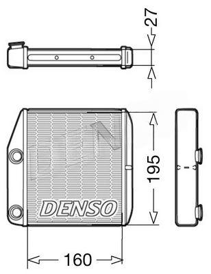 Теплообмінник, система опалення салону, Denso DRR09075