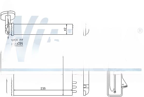 Теплообмінник, система опалення салону, VW Радіатор опалення Golf IV, Bora, Seat, Skoda Octavia 96-, Nissens 73921