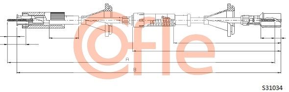 Трос привода спідометра, VW Passat 88-97, Cofle S31034