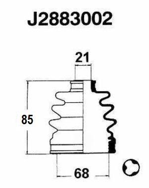 Комплект пилозахисний, приводний вал, MAZDA 323 83-95 /MITSUBISHI COLT/LANCER -92, Nipparts J2883002