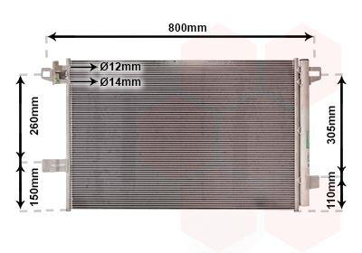 Конденсатор, система кондиціонування повітря, TRANSPORTER T6 15>, Van Wezel 58015704