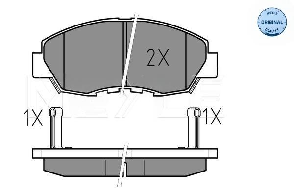 Комплект гальмівних накладок, дискове гальмо, Meyle 0252149918/W