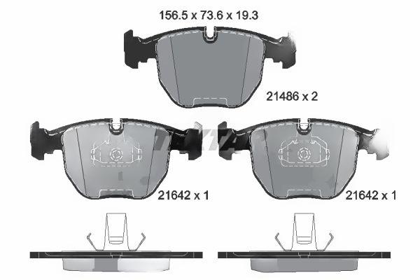 Комплект гальмівних накладок, дискове гальмо, Textar 2148602