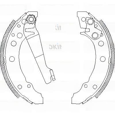 Комплект гальмівних колодок, Woking Z404500