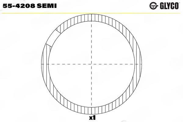 Втулка підшипника, шатун, Glyco 55-4208SEMI