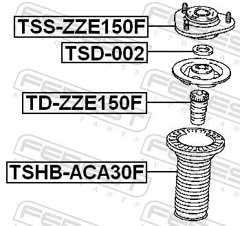 Буфер, підвіска, Febest TD-ZZE150F