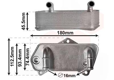 Оливний радіатор, автоматична коробка передач, AUDI,SKODA, VW, Van Wezel 58013701
