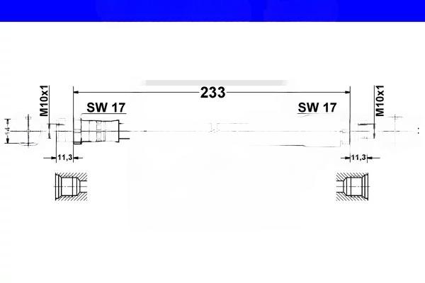Гальмівний шланг, Ate 24.5204-0233.3