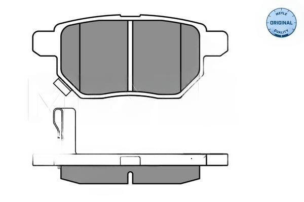 Комплект гальмівних накладок, дискове гальмо, Meyle 0252461015/W