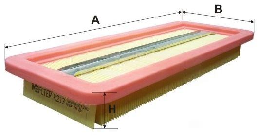 Повітряний фільтр, фільтрувальний елемент, MAZDA 323, Mfilter K213