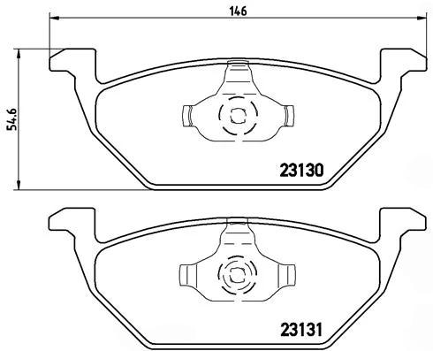 Комплект гальмівних накладок, дискове гальмо, Brembo P85041X