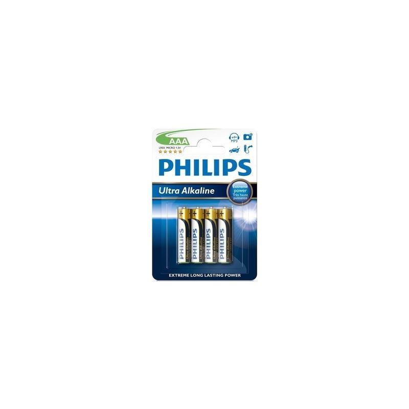 Батарейка lr03/aaa ultra alkaline blister 4шт (вир-во philips), ULTRA ALKALINE B4, Philips LR03E4B/10