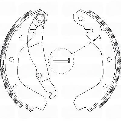 Комплект гальмівних колодок, задня вісь, 46мм, OPEL ASCONA C 81-88, KADETT 84-91, VECTRA A 88-95 задн., Remsa 4088.00