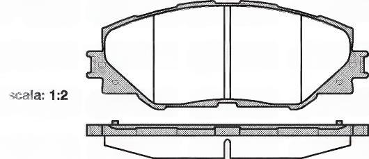 Комплект гальмівних накладок, дискове гальмо, Remsa 1234.00