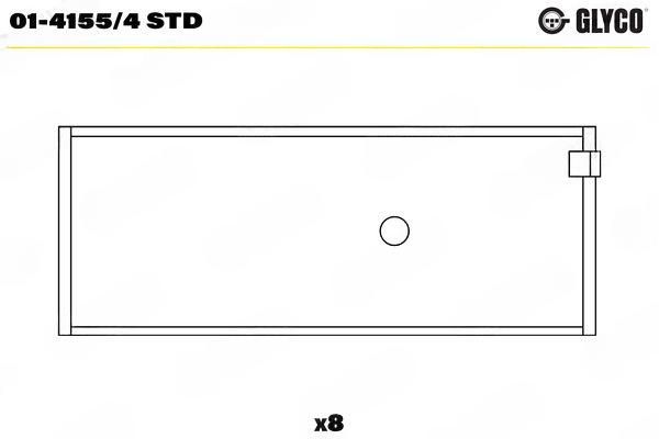 Підшипник шатуна, Glyco 01-4155/4STD