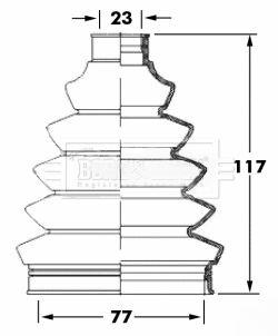 Гофрований кожух, приводний вал, Borg & Beck BCB6068