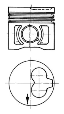 Поршень, VAG 80/100/GOLF/CADDY/PASSAT/T4 -03 1.9/2.4D R4/R5, Kolbenschmidt 91386630