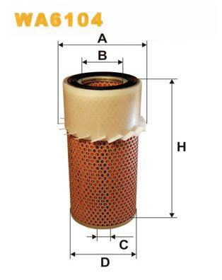 Повітряний фільтр, Wix Filters WA6104