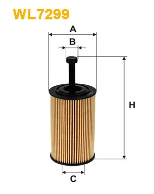 Оливний фільтр, фільтрувальний елемент, Citroen Berlingo I, Berlingo II, C2, C3, Saxo, Xsara, Xsara Picasso, Peugeot Wix Filters (WL7299), Wix Filters