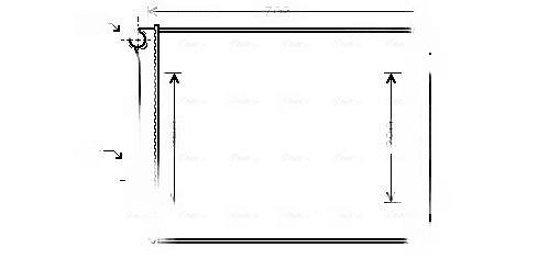 Радіатор, система охолодження двигуна, Ava VN2207