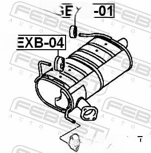 Буфер, глушник, Febest MEXB-05