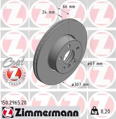 Гальмівний диск, Zimmermann 150.2965.20