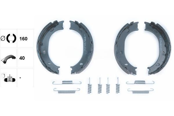 Комплект гальмівних колодок, стоянкове гальмо, Textar 91055100