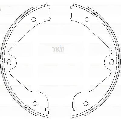 Комплект гальмівних колодок, стоянкове гальмо, Woking Z4735.00