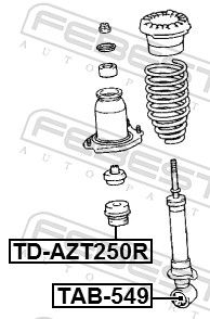 Буфер, підвіска, Febest TD-AZT250R