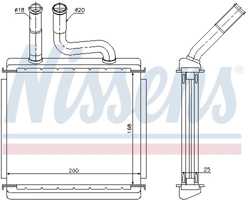 Теплообмінник, система опалення салону, CHEVROLET TACUMA (00-), Nissens 76507