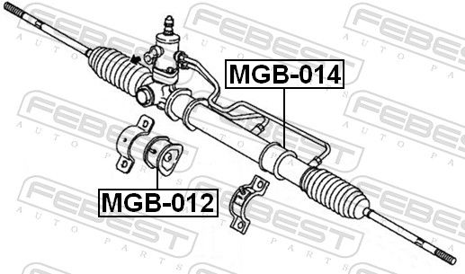 Опора, рульовий механізм, Febest MGB-014