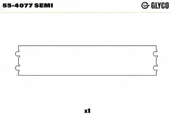 Втулка підшипника, шатун, Glyco 55-4077SEMI