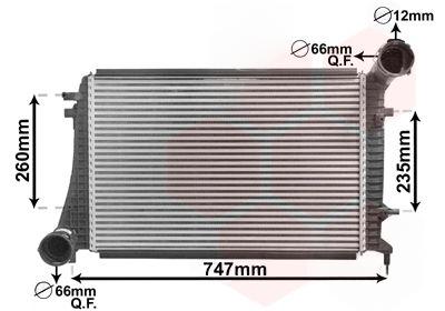 Охолоджувач наддувального повітря, AUDI, SEAT, SKODA, Volkswagen, Van Wezel 58004268