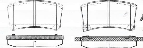 Комплект гальмівних накладок, дискове гальмо, Woking P12883.04