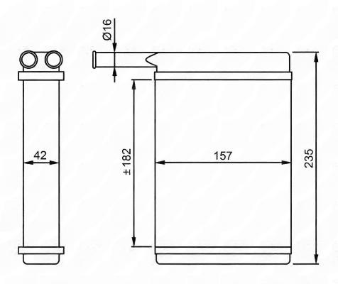 Теплообмінник, система опалення салону, Nrf 52221