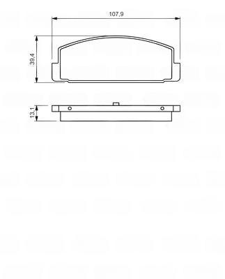 Комплект гальмівних накладок, дискове гальмо, MAZDA 323 FV (BA, BJ), 626 III задн., Bosch 0986424295