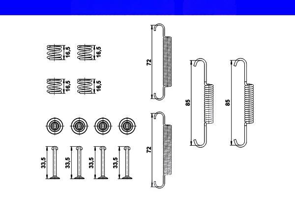 Комплект приладдя, колодка стоянкового гальма, Ate 03.0137-9325.2