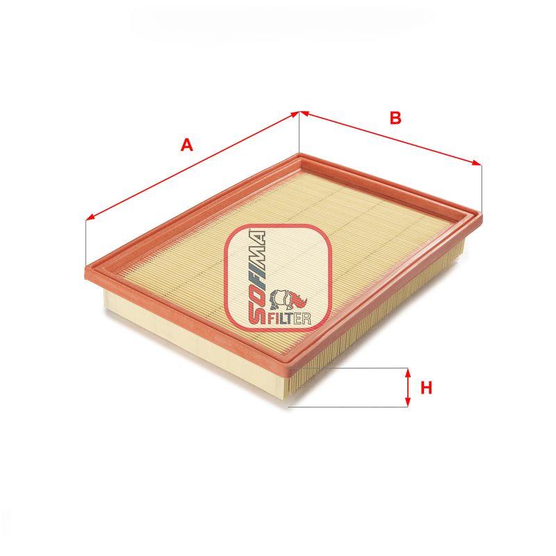 Повітряний фільтр, фільтрувальний елемент, FORD/SEAT/VW "2,0 "05-10, Sofima S0502A