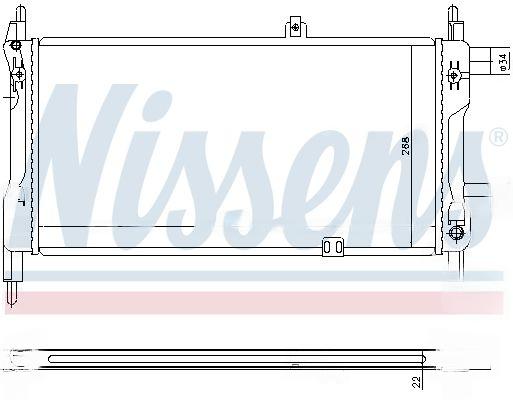 Радіатор, система охолодження двигуна, KADETT E(84-)1.2(+)[OE 1302 049]), Nissens 632391