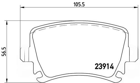 Комплект гальмівних накладок, дискове гальмо, Brembo P85095X