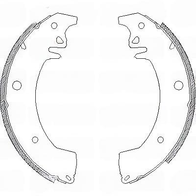 Комплект гальмівних колодок, Remsa 4078.00